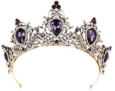 Amazon.com: Lurrose Baroque Queen Crown Rhinestone Wedding Tiara Vintage Prom Festival Crown Costume Party Hair Accessories for Women Girls : Clothing, Shoes & Jewelry