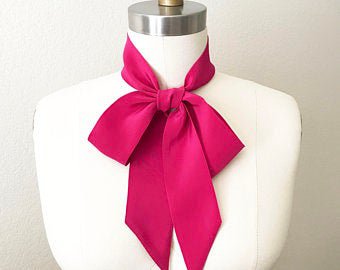 Pink Skinny Scarf in Silk. 53x2 Ladies Neck Tie. | Etsy