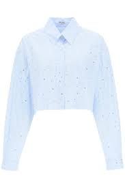 miu miu cropped shirt with crystals - Google Search