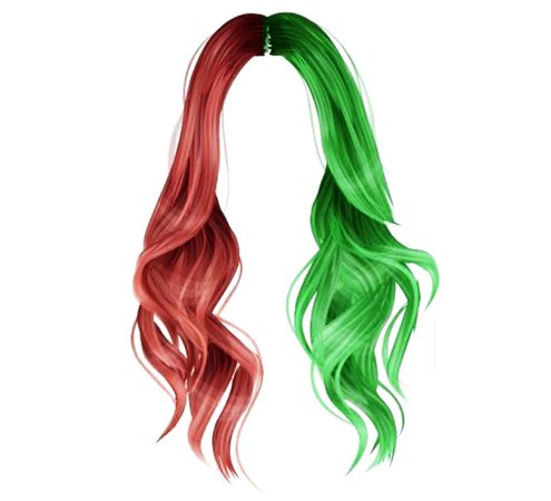 red and green hair edit