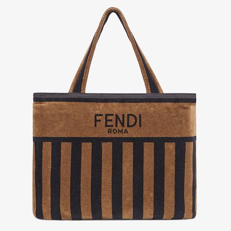Brown terry beach towel - TOWEL BAG | Fendi
