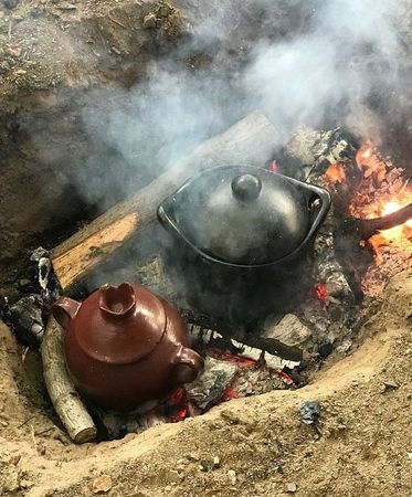 campfire medieval food cooking 🍳
