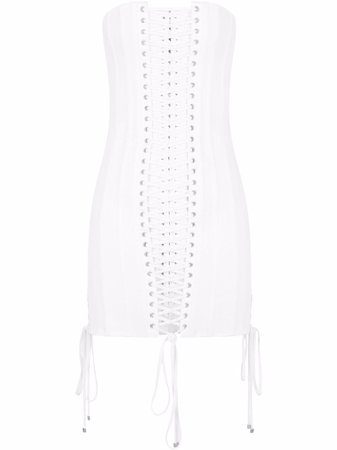 Shop Dolce & Gabbana strapless corset dress with Express Delivery - FARFETCH