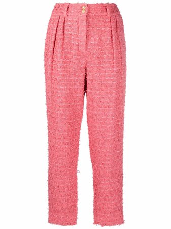 Balmain Cropped Tweed Trousers - Farfetch