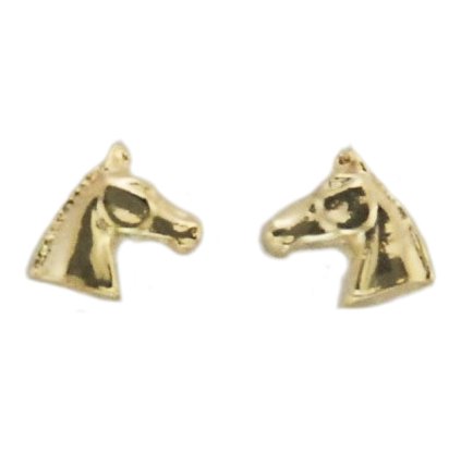 gold horse head earrings