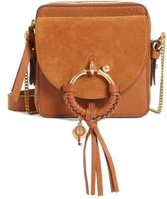 Small Joan Suede & Leather Crossbody Bag