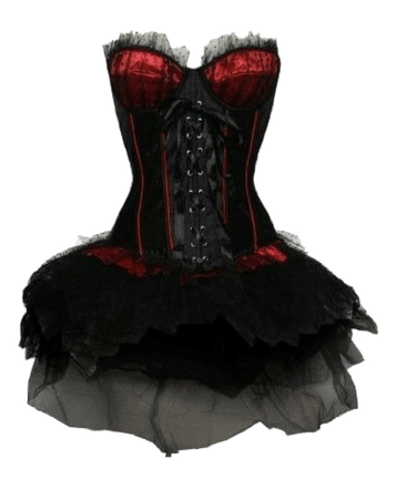 @lollialand- goth red and black corset tutu dress