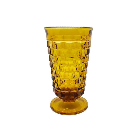 Whitehall amber drinking glass