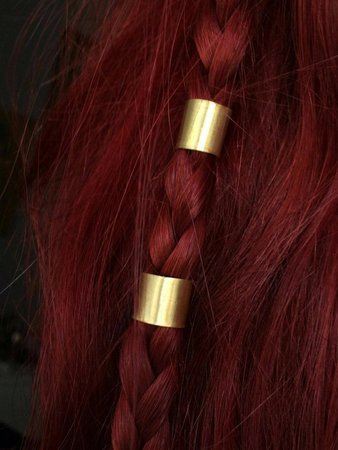 2pcs Hairs brass ring Nordic Tribal hair jewellery Dread | Etsy