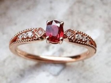 diamond ring ruby