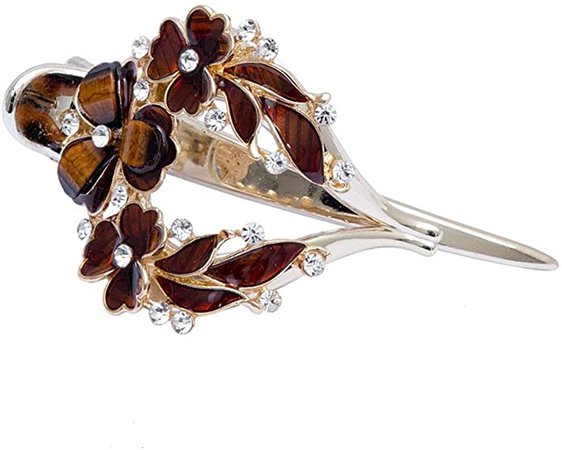 Amazon.com: DONGMING Flower Hair Clip Multi Layered Hollow Out Pave Faux Diamond Hairpin Bobby Pin for Women: Arts, Crafts & Sewing