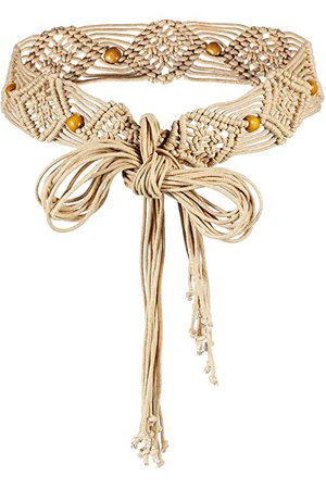 Cinlan Women's Bohemian Style Rope Braid Waist Belt (Style19), Medium at Amazon Women’s Clothing store