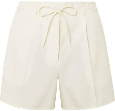 Wool-twill Shorts - Cream