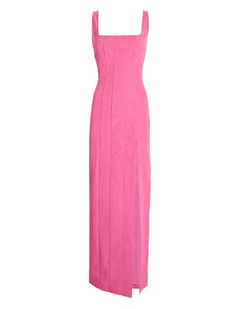 STAUD Portrait Embossed Midi Dress in Pink | INTERMIX®