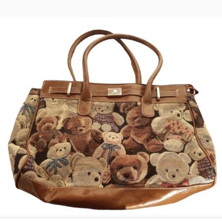 Rare vintage 2000s brown bag with little bears. It... - Depop