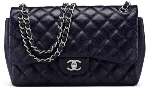 A NAVY CAVIAR LEATHER JUMBO DOUBLE FLAP BAG WITH SILVER HARDWARE, CHANEL, 2014-2015 | Christie’s