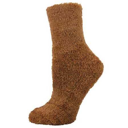 Brown Fuzzy Sock