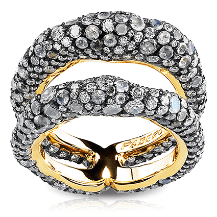 Frédéric Zaavy De Jour Yellow Gold & Silver Diamond Ring | Fabergé