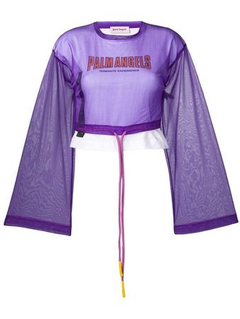 Palm Angels layered long-sleeve T-shirt - Purple