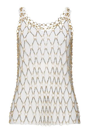 Paco Rabanne - Embellished Top - silver