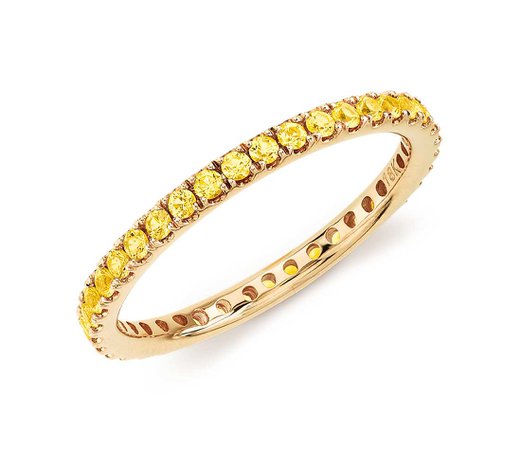 Blue Nile Riviera Pave Yellow Sapphire Eternity Ring
