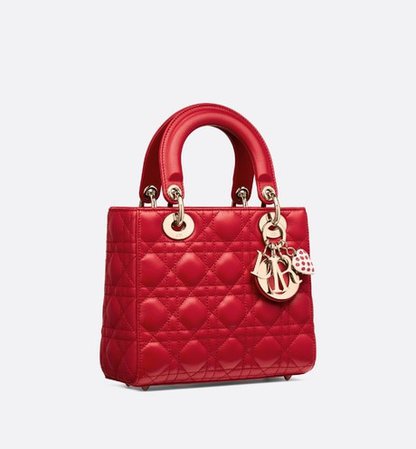 My ABCDior Lady Dior Dioramour Bag Red Cannage Lambskin - Bags - Women's Fashion | DIOR