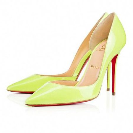 Christian Louboutin Lime green patent leather heels