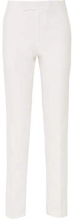 Hemp And Cotton-blend Tapered Pants - White