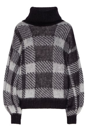 Черно-серый свитер в клетку Emporio Armani – купить в интернет-магазине в Москве
