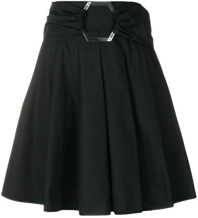 belted pleated skirt