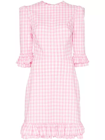 The Vampire's Wife festival gingham print cotton mini dress £565 - Shop Online SS19. Same Day Delivery in London