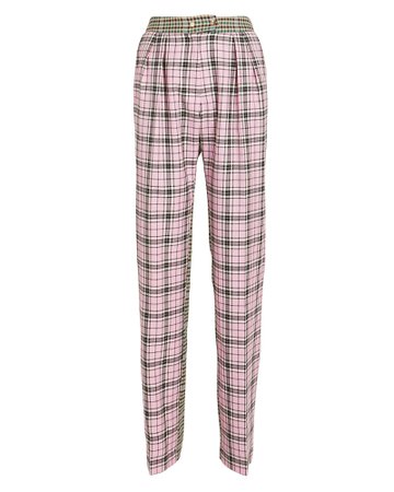 Gurli Checked Wool Tailored Trousers