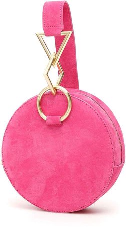 Pink Felt Clutch Bag