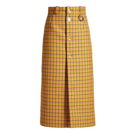 Balenciaga Checked Pencil Skirt