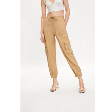 cargo pants zara womens 🔥 ZARA Sand Cargo Trousers with Pockets, Women's Fashion, Clothes ... - eonline2021.com