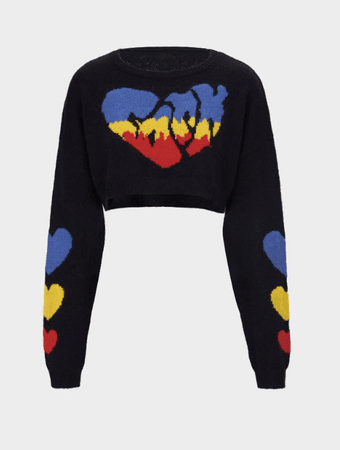 Primary Color Heart Sweater