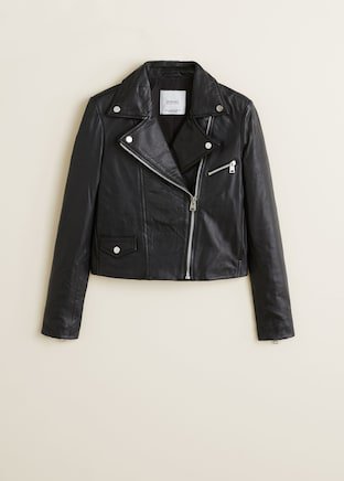 Leather biker jacket - Women | Mango USA