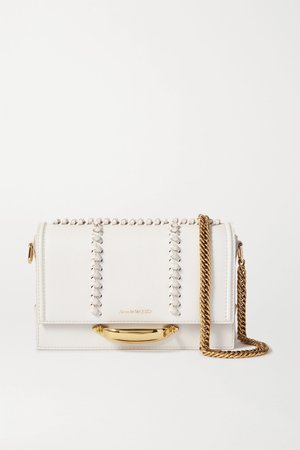 Off-white The Story leather shoulder bag | Alexander McQueen | NET-A-PORTER