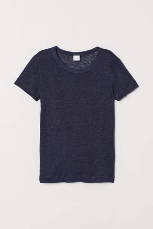 Linen T-shirt - Blue