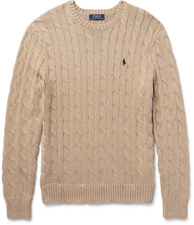 RALPH LAUREN - Cable Knit Cotton Sweater