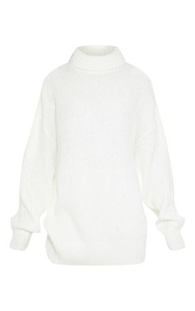 Cream Oversized Boucle Knit Jumper | PrettyLittleThing