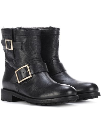 Youth leather ankle boots