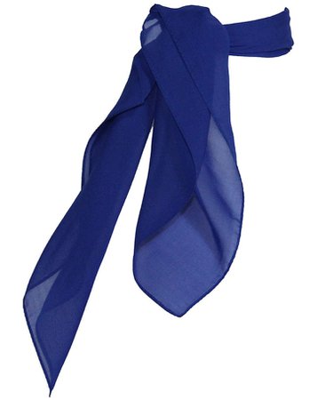 blue neck scarf sheer