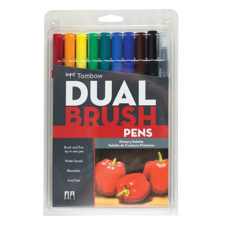 Tombow 10ct Dual Brush Pen Art Markers - Primary : Target