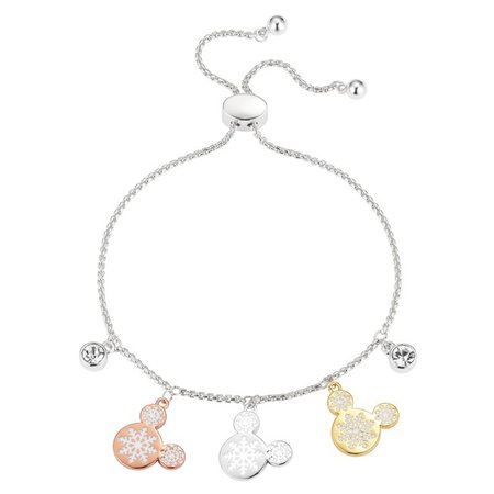 Mickey Mouse Snowflake Bolo Charm Bracelet | shopDisney