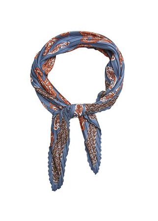 MANGO Printed pleated scarf
