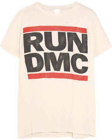 MadeWorn - Run Dmc Distressed Printed Cotton-jersey T-shirt