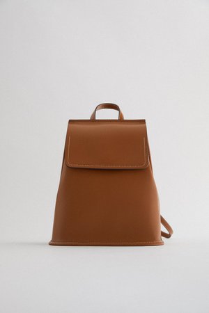 BACKPACK WITH FLAP AND TOPSTITCHING | ZARA Thailand