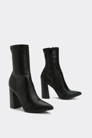 Hold You Tight Faux Leather Sock Boot | Shop Clothes at Nasty Gal!