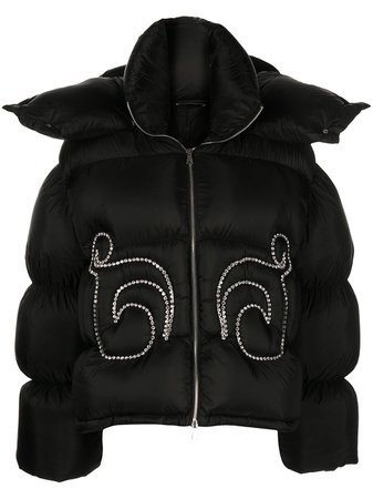 AREA Studded Oversize Padded Jacket - Farfetch